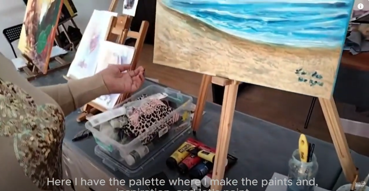 Bringing the Coast to Canvas: Lurdes’ Beach Painting