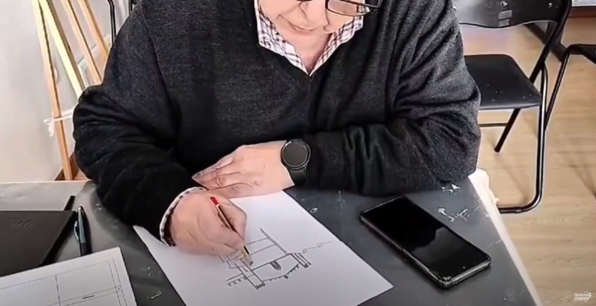 Sketching Heritage: A Charcoal DIY Artwork by Domingos and Luís